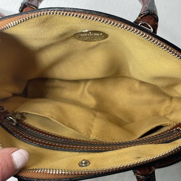 Pratesi Firenze Bruce Cognac Leather satchel shoulder bag - Picture 8 of 9